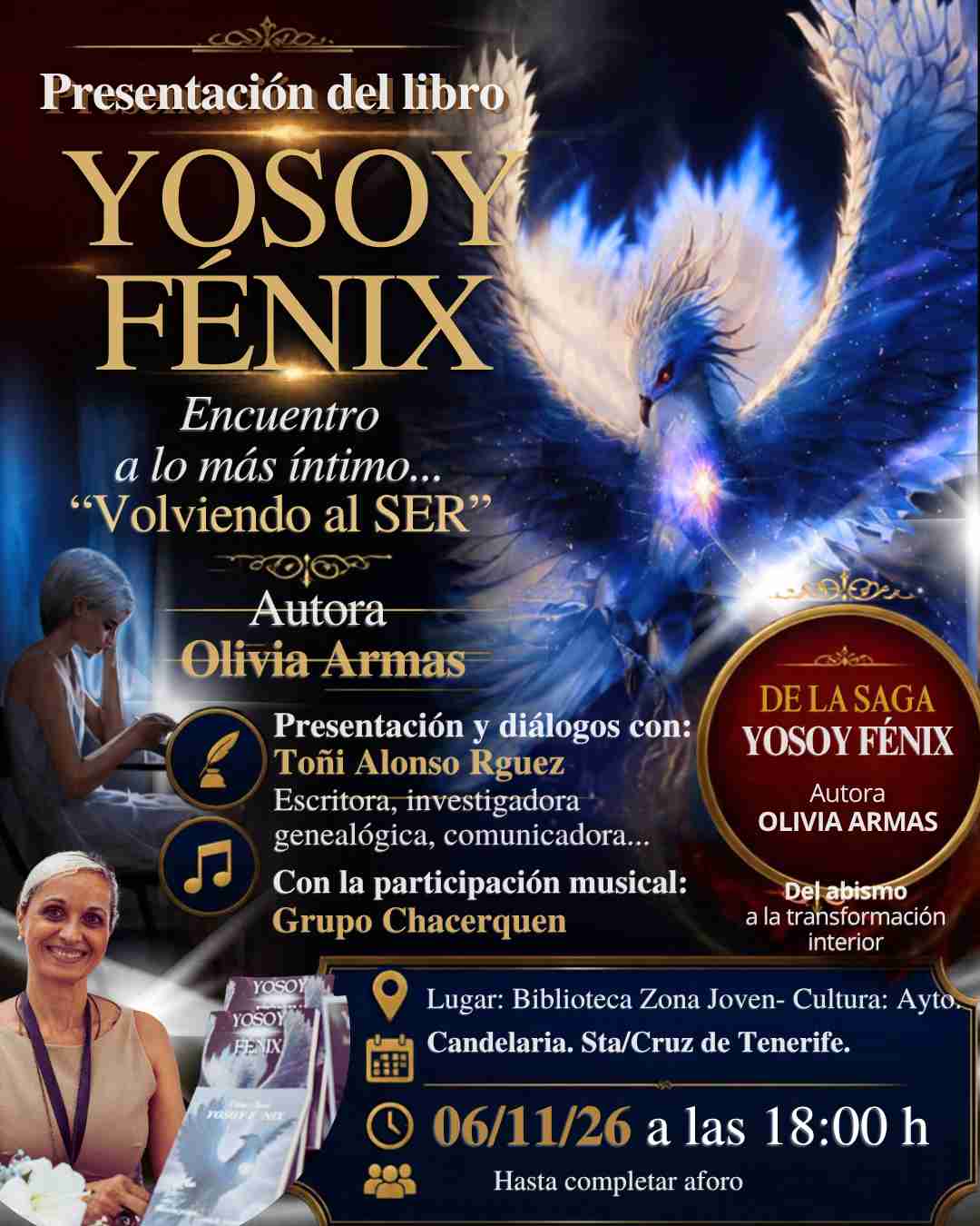 Lanzamiento del libro YOSOY FËNIX: Materia prima para ir creando alquimia interior de Olivia Armas
